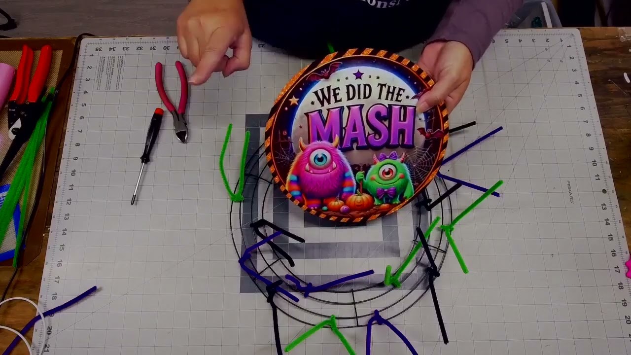 How to Make a Monster Mash Halloween Wreath with Sound Tutorial