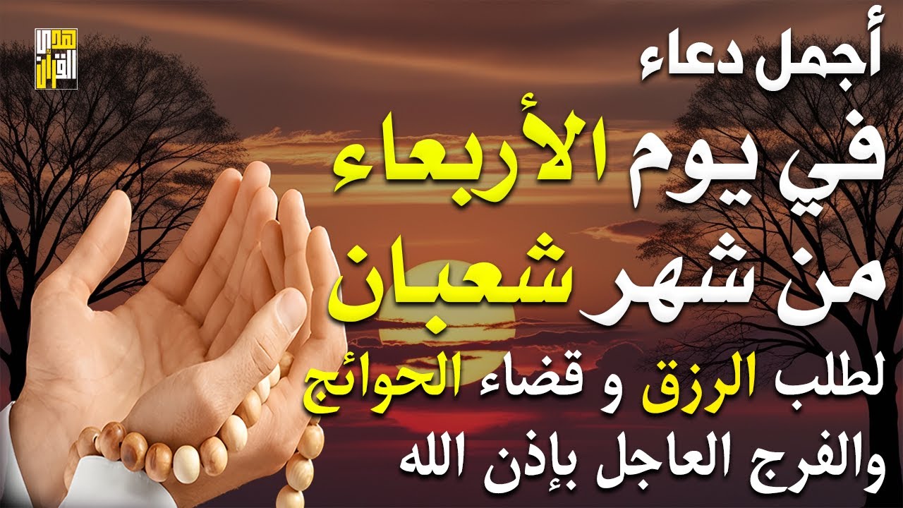 دعاء فى يوم الأربعاء المستجاب دعاء يوم 16من شهر شعبان للرزق والشفاء العاجل وقضاء الحوائج 🤲(4k)