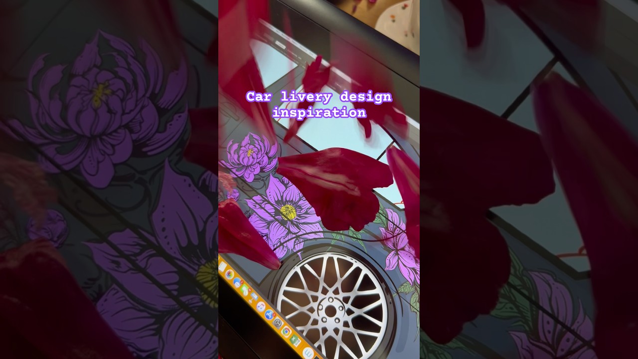 Inspiring with peonies. Car livery design #neotribal#angelcore#metalcore#cybersigilism#vectorart#ai