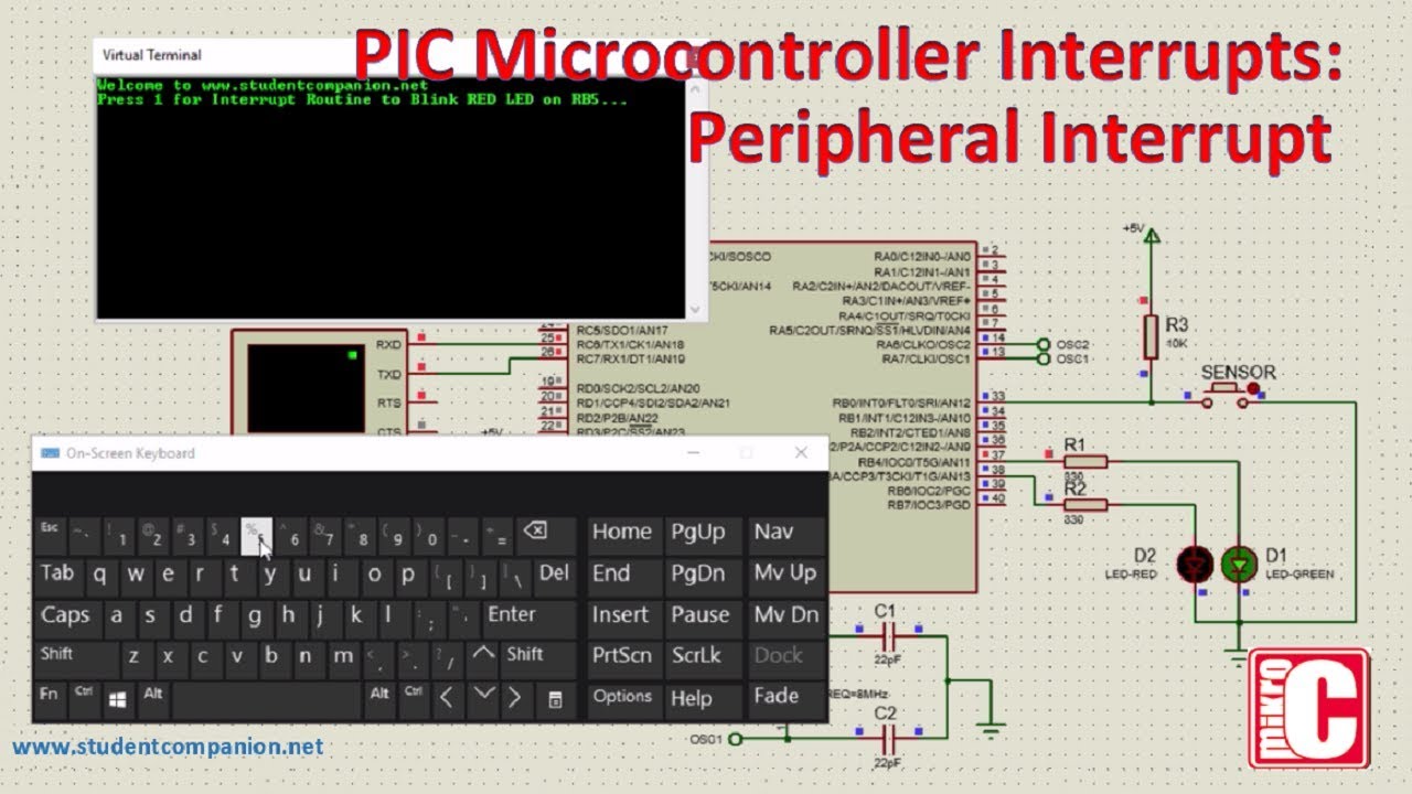 27- Interrupts, part 2: Peripheral Interrupt  | mikroC Pro for PIC Tutorial