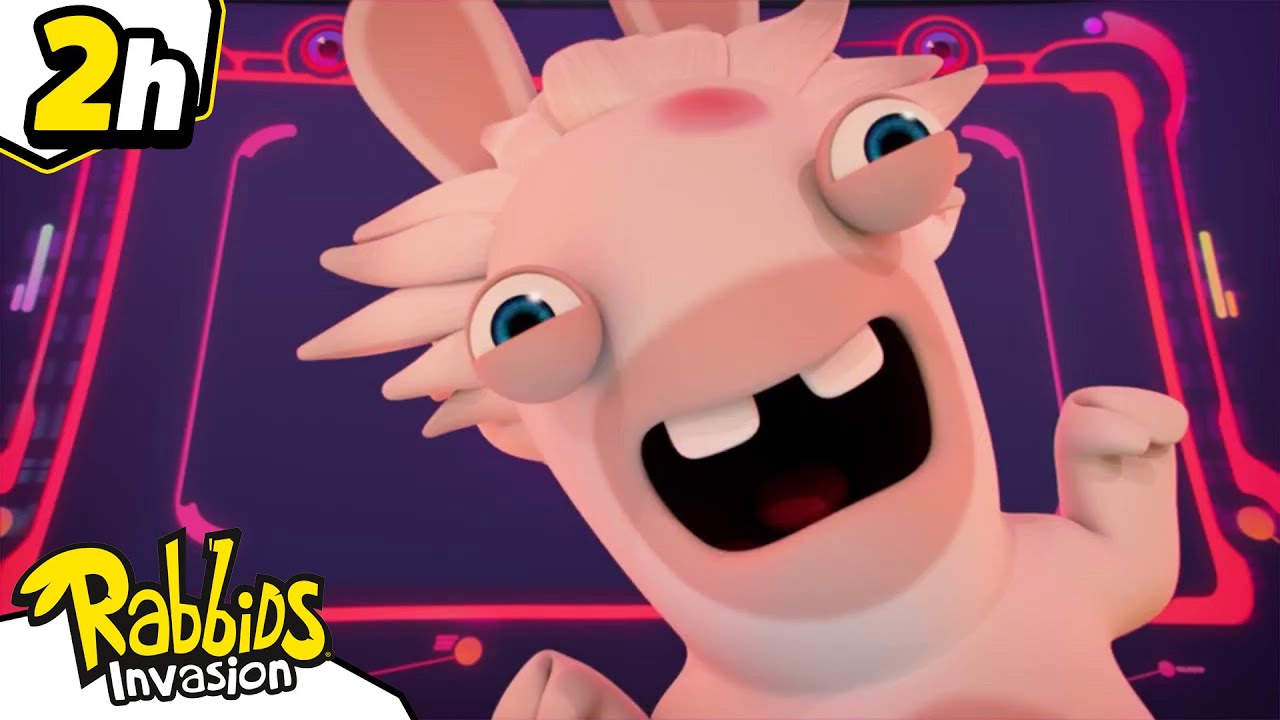 Mad Scientist returns! | RABBIDS INVASION 🐰 | 2H Compilation | Cartoon for kids