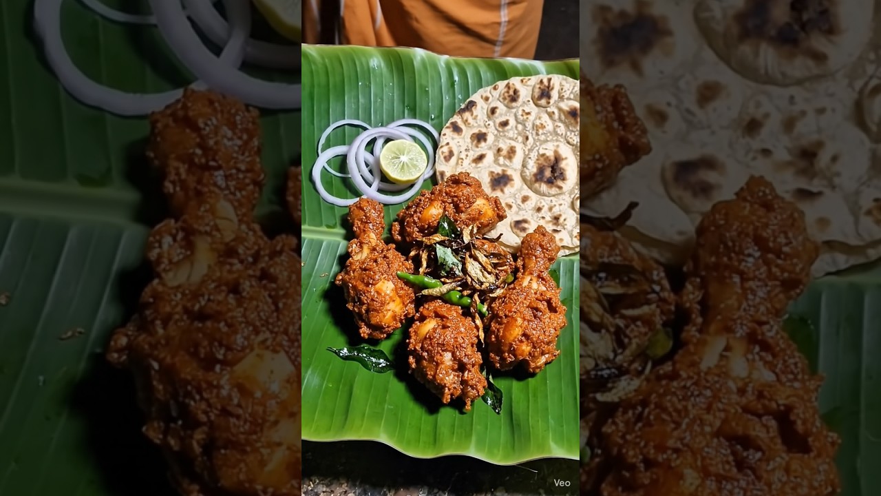 Leg Pieces Chicken Fry 🔥 Full Plate Meals | Banana Leaf Style #Shorts