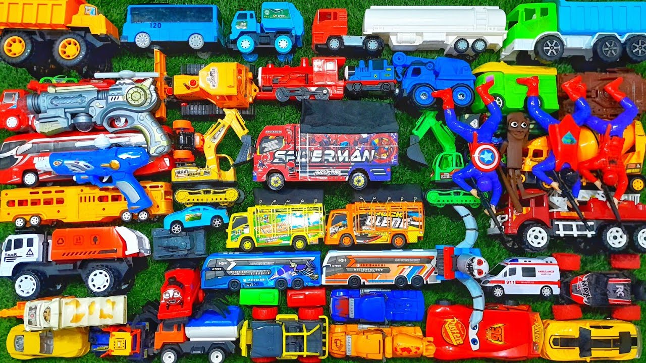 Mobil Mobilan Truk Oleng , Truk molen, Truk tanki, Mobil polisi, Mobil Pemadam, Kereta api, Tayo