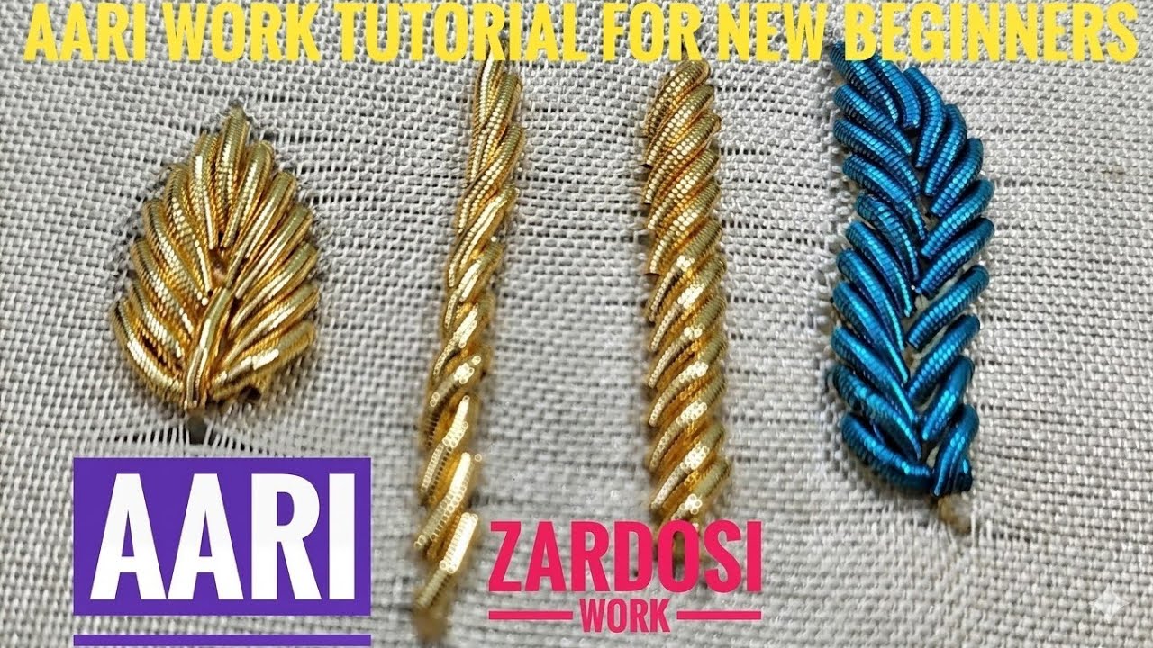 Aari Zardosi || Work For BeginnersEasy || Tips andtricks
