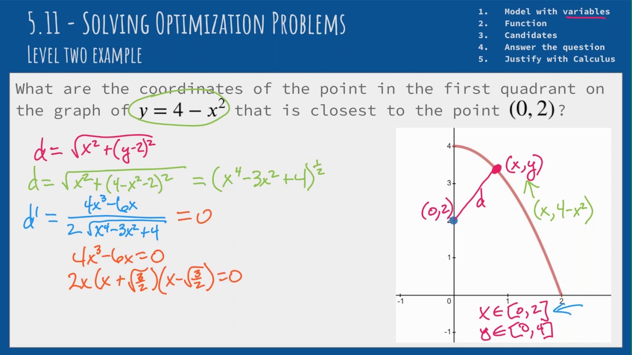 5.11 - Optimization - Level 2 Distance Example