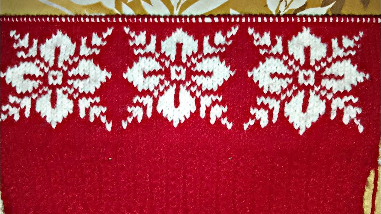 सुंदर फ्लावर डिजाइन स्वेटर || Very Beautiful Two Colour Sweater  Flower Design