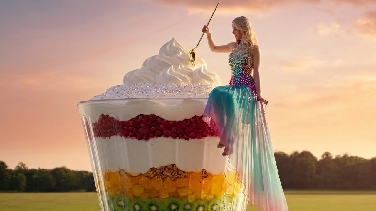 Oddly Satisfying ASMR: Eating GIANT Rainbow Desserts! 🌈