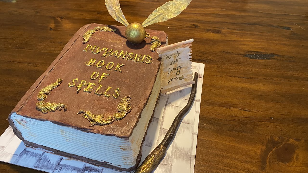 Harry Potter Book Cake | How to make Edible chocolate toppers and cake assembly