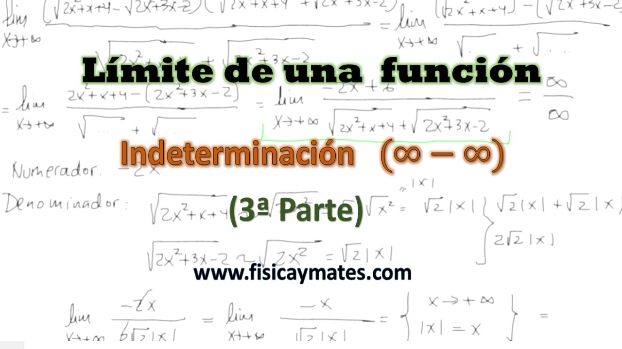 Indeterminación infinito menos infinito | Ejercicio resuelto #3