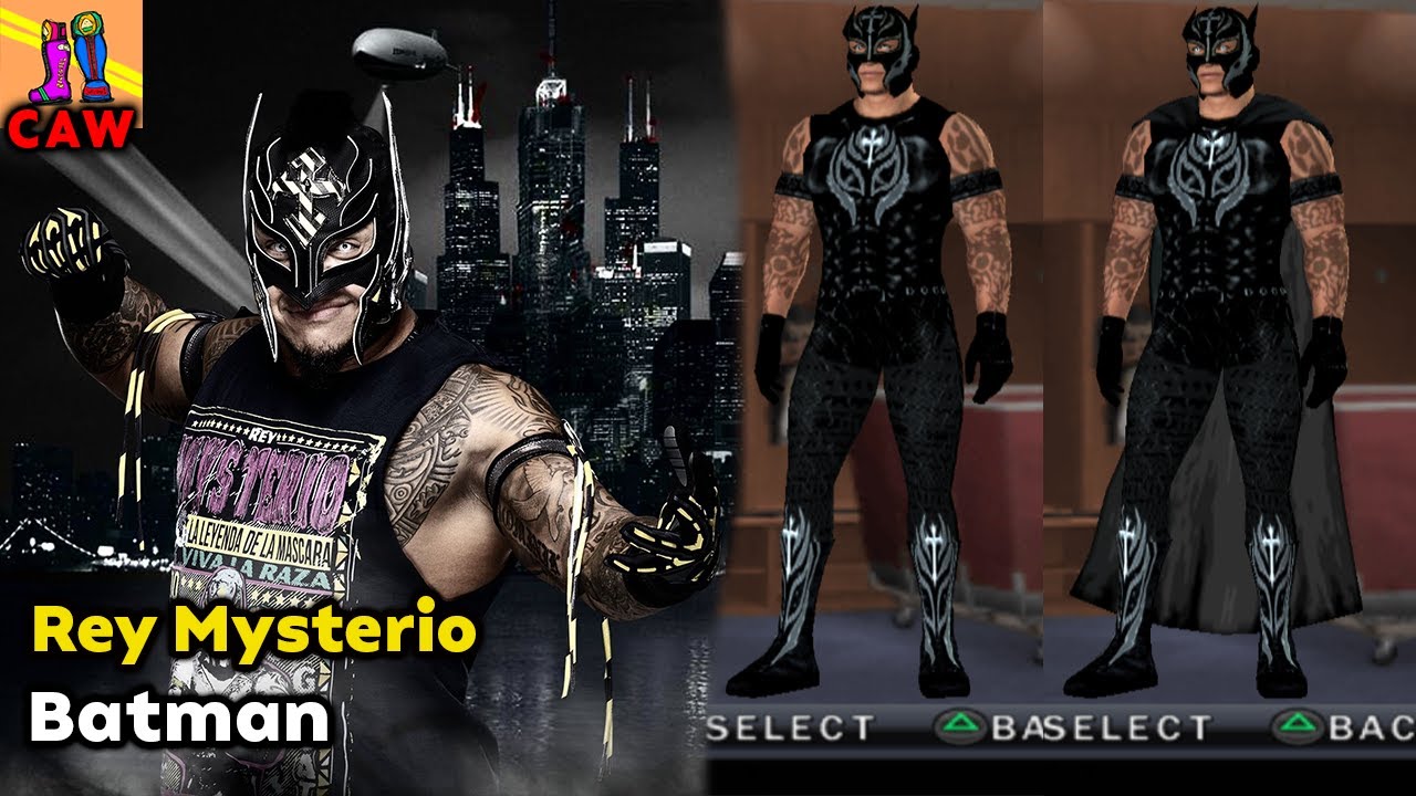 Rey Mysterio Batman Attire | How to create a wrestler PS2 Svr2011 PSP CAW Formula