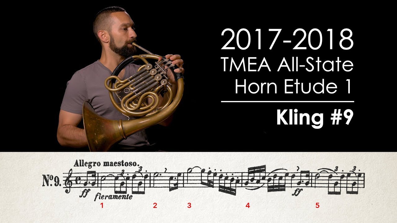 2017-2018 TMEA All State Horn Etude 1 - Kling No. 9