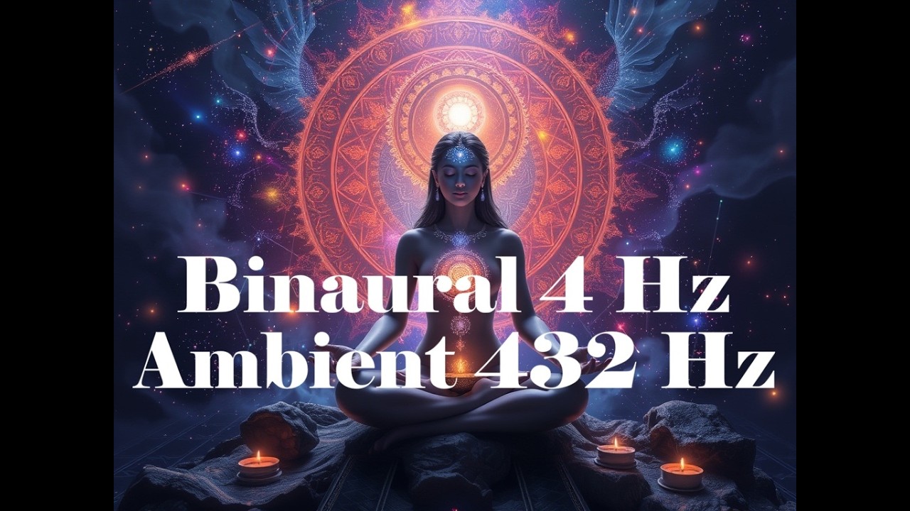 Deep Binaural beats 4 Hz (100/104 Hz) with ambient meditation music 432 Hz