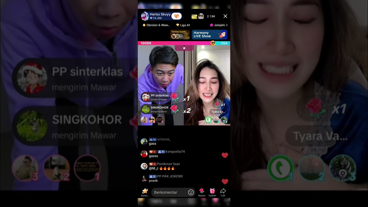 Seru !! Heriss skuy prank, pk kk cantik TYARA VANESA ,lucu 》tiktok live 》tiktok prank viral