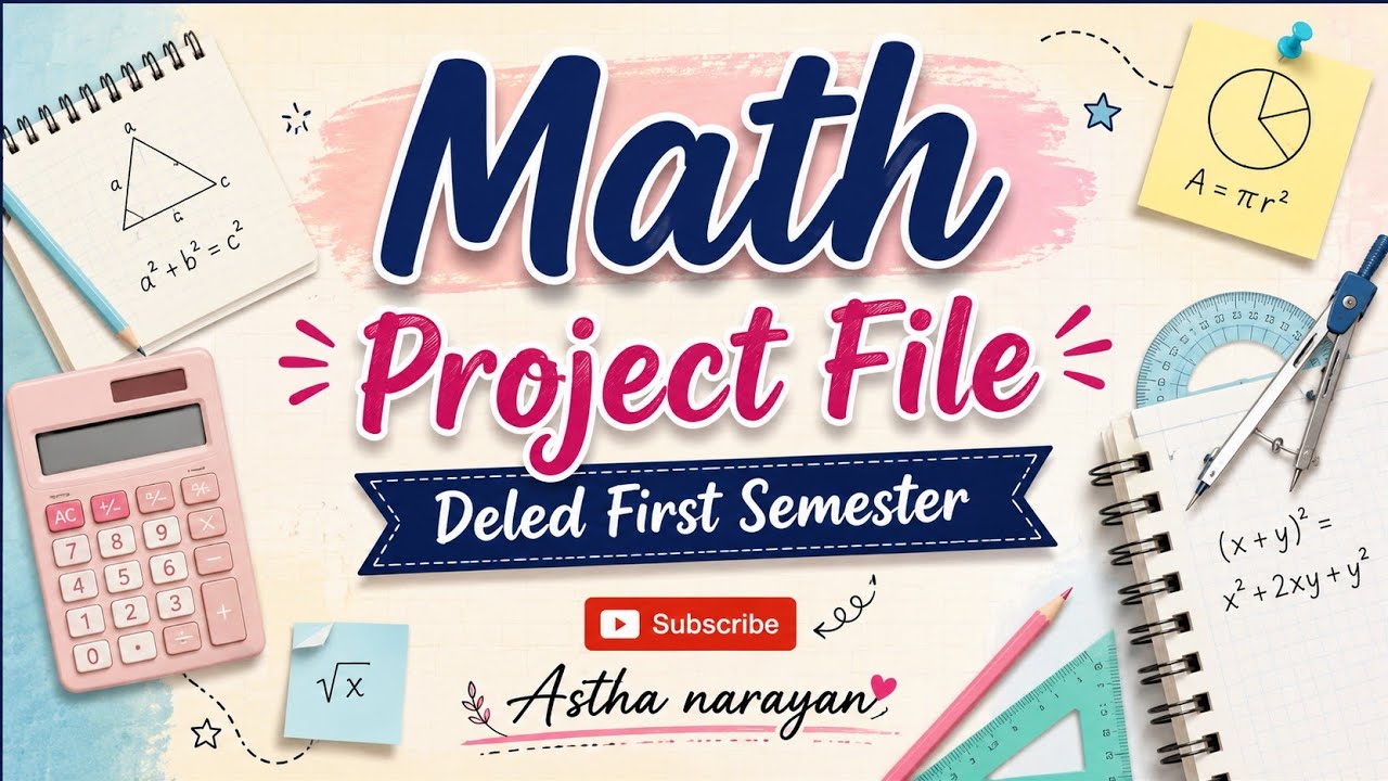 Math project file 🗃️ FIRST SEMESTER DELED #mathematics #mathproject #mathfileproject#btc#youtube 