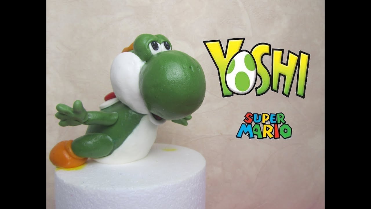 Yoshi (Mario Bross) in fondant tutorial - Come fare Yoshi di Mario Bross in pasta di zucchero