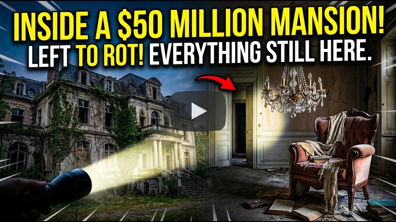 Abandoned $50 Million Mansion Left To Rot — Everything Still Inside