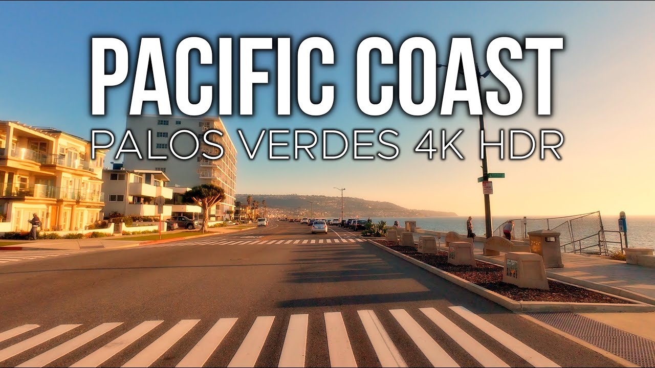 Palos Verdes in California | 4K HDR Relaxing Driving Video