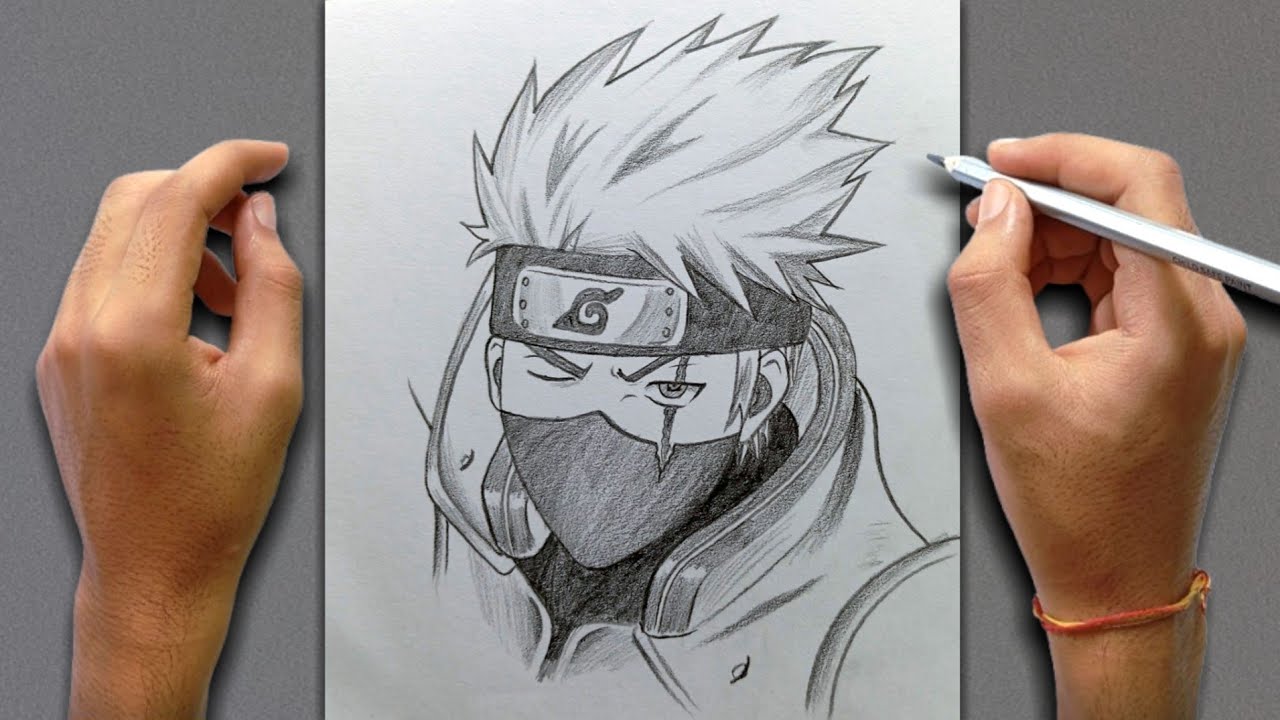 Kakashi Pencil Drawing | for Beginners Step by step easy Tutorial | PencilSketchBook