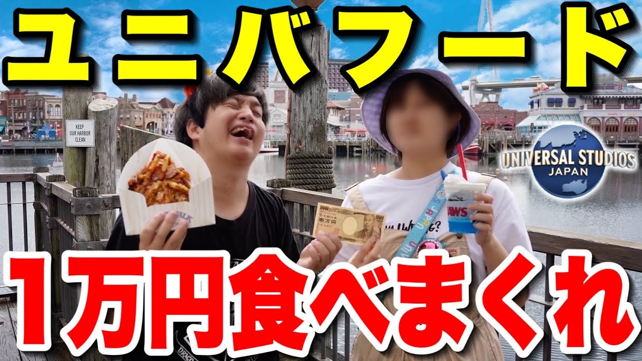 【大食い】ユニバのカートフードで1万円企画でもこさんの正体が発覚!?【USJ】
