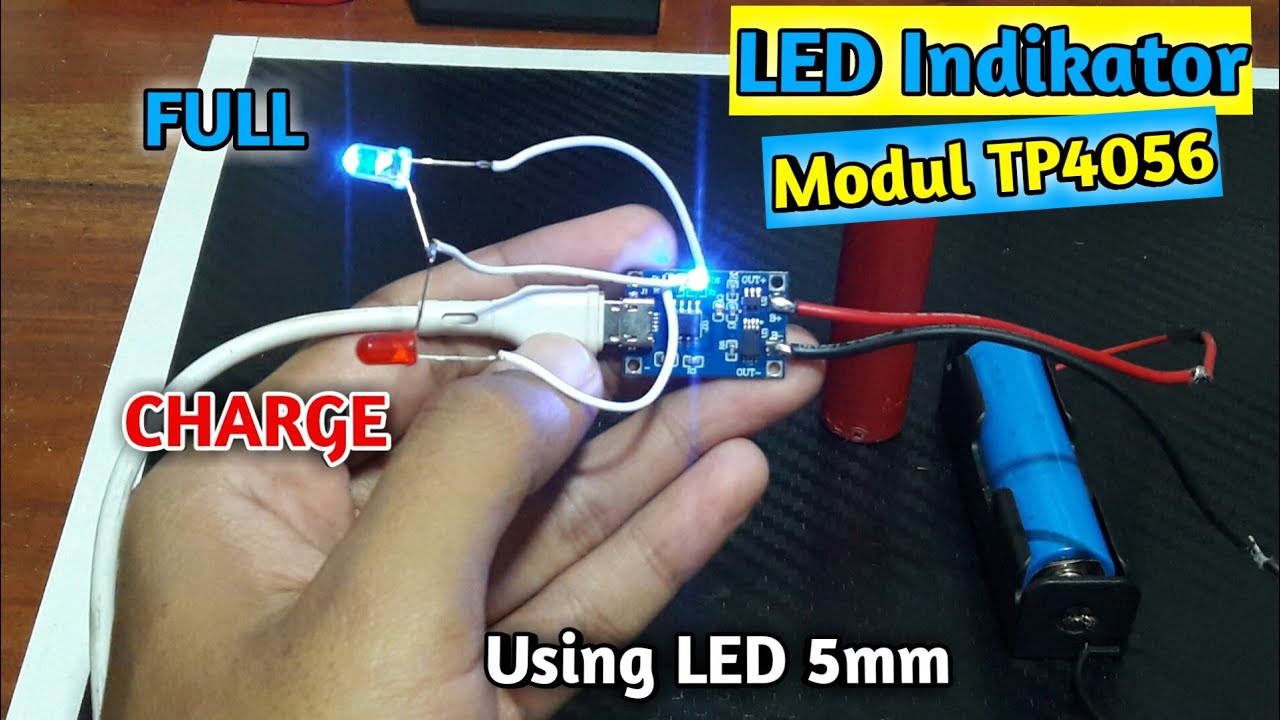Coba Pasang LED 5mm dan 3mm Buat Indikator Modul TP4056 | Tutorial Detail Pemasangan LED Eksternal