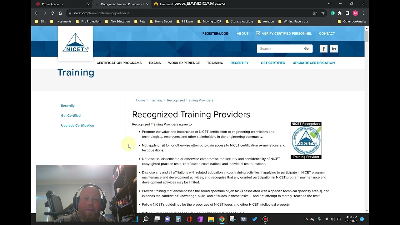NICET Training