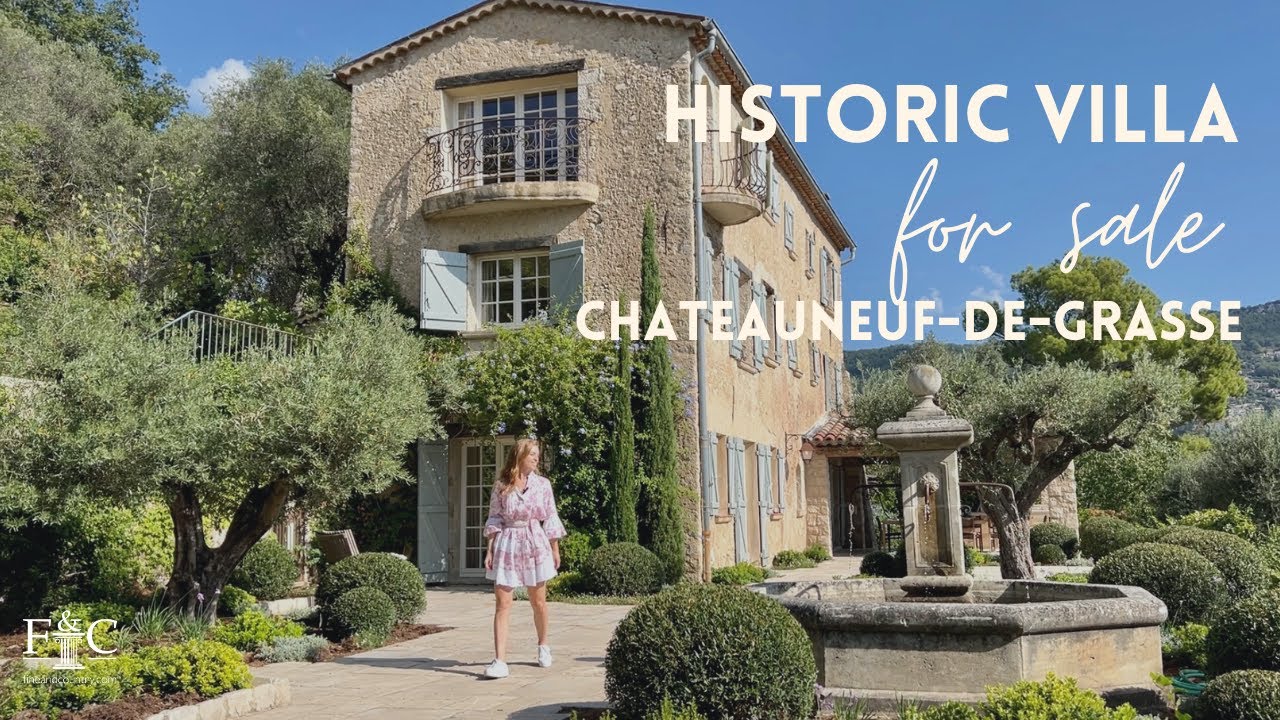 Historic Stone Villa for sale in Chateauneuf-Grasse ✨