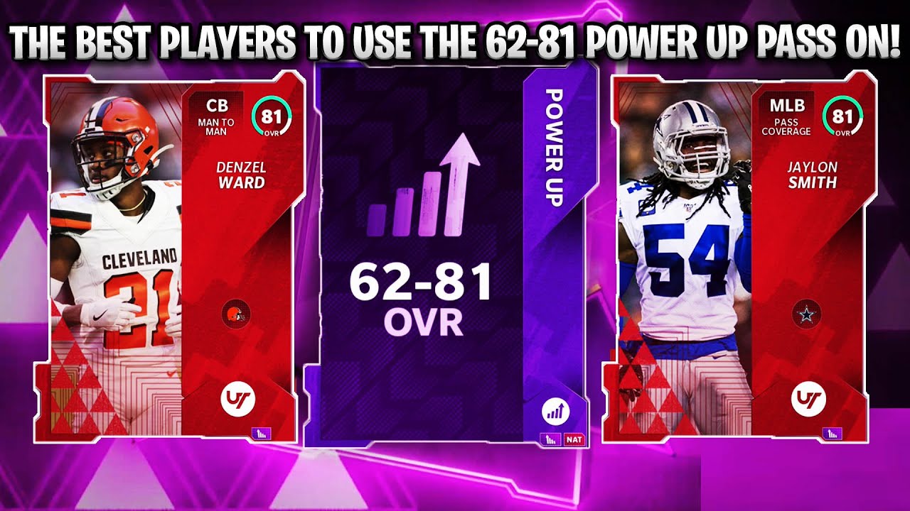 THE BEST PLAYERS TO USE THE 62-81 OVERALL POWER UP PASS ON! | MADDEN 21 ULTIMATE TEAM
