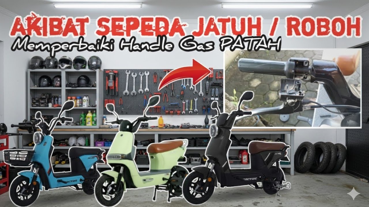 Cara Perbaiki Handle Gas Sepeda Listrik Oblak,Goyang,Patah Semua Merk #sepedalistrik #ebike #uwinfly