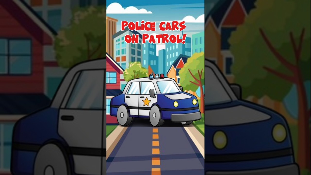 Police Cars on Patrol #trending1 #shorts #kidslearning #carpatrol