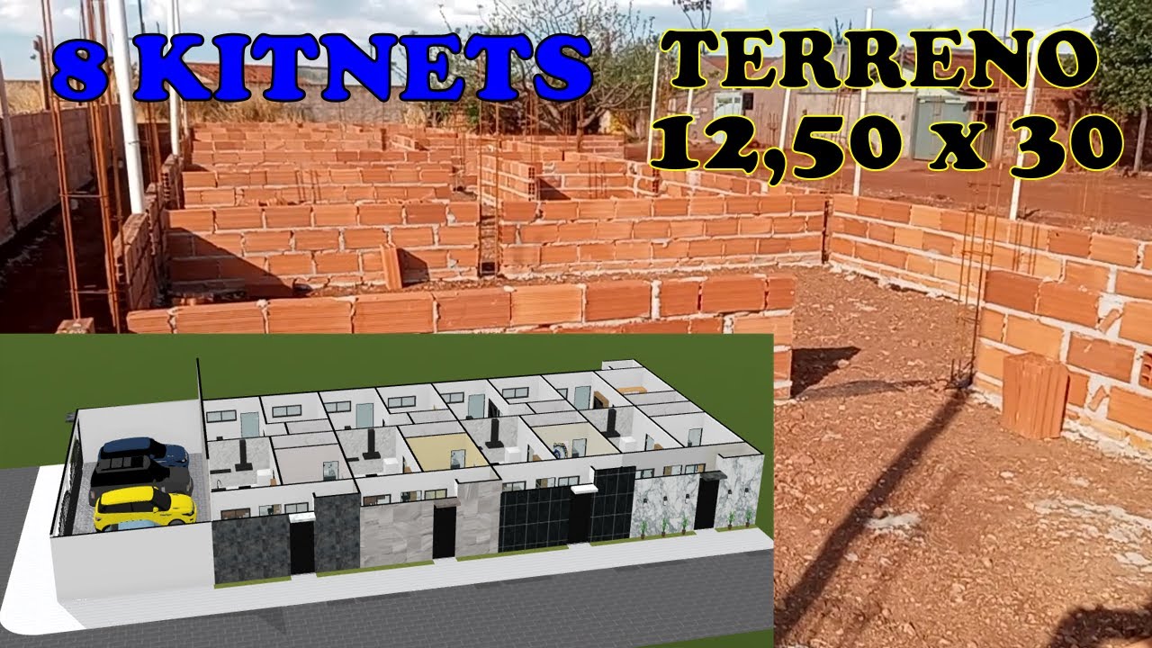 Fazendo 8 Kitnets - Terreno 12,50 x 30