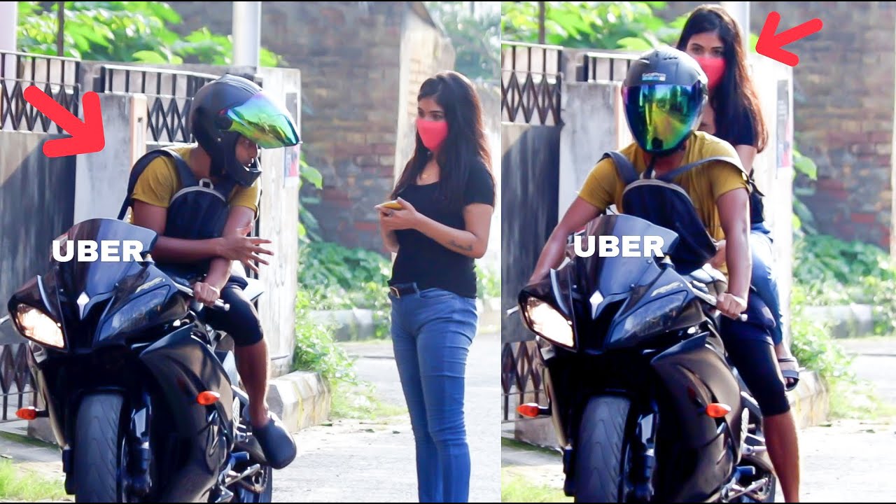 | Picking Up UBER RIDERS in a SUPERBIKE (YAMAHA R6) - UBER RIDE PRANK With a YAMAHA R6 | Canbee |