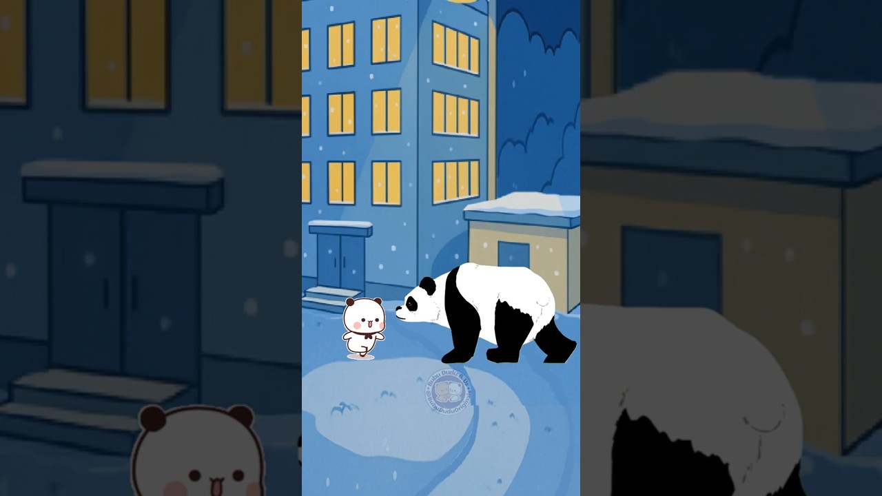 Bubu Dudu: Cute Bubu Meets Giant Panda! 🐼 Hilarious Cartoon Encounter