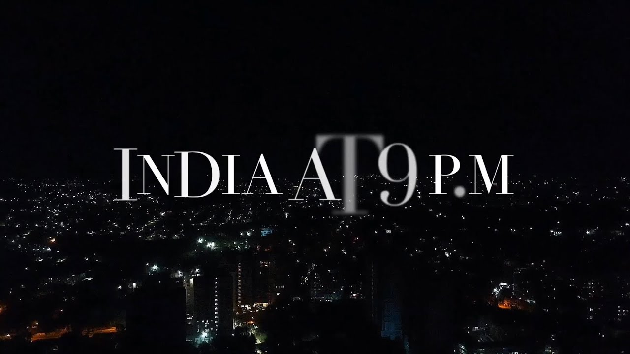 INDIA at 9 PM💡📸 || DJI SPARK DRONE || NIGHT SKY 🌌 SHOT🎇