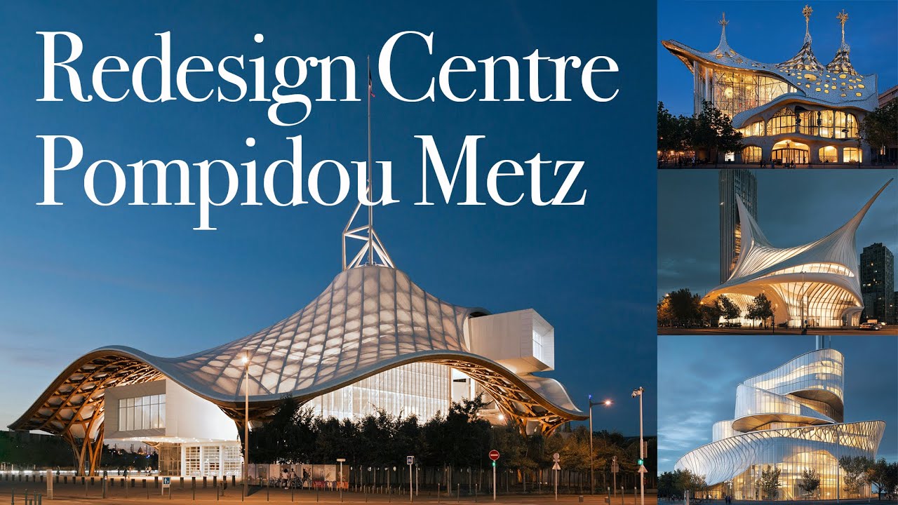 REDESIGN ARCHITECTURE WITH MIDJOURNEY PART 5: CENTRE POMPIDOU - METZ