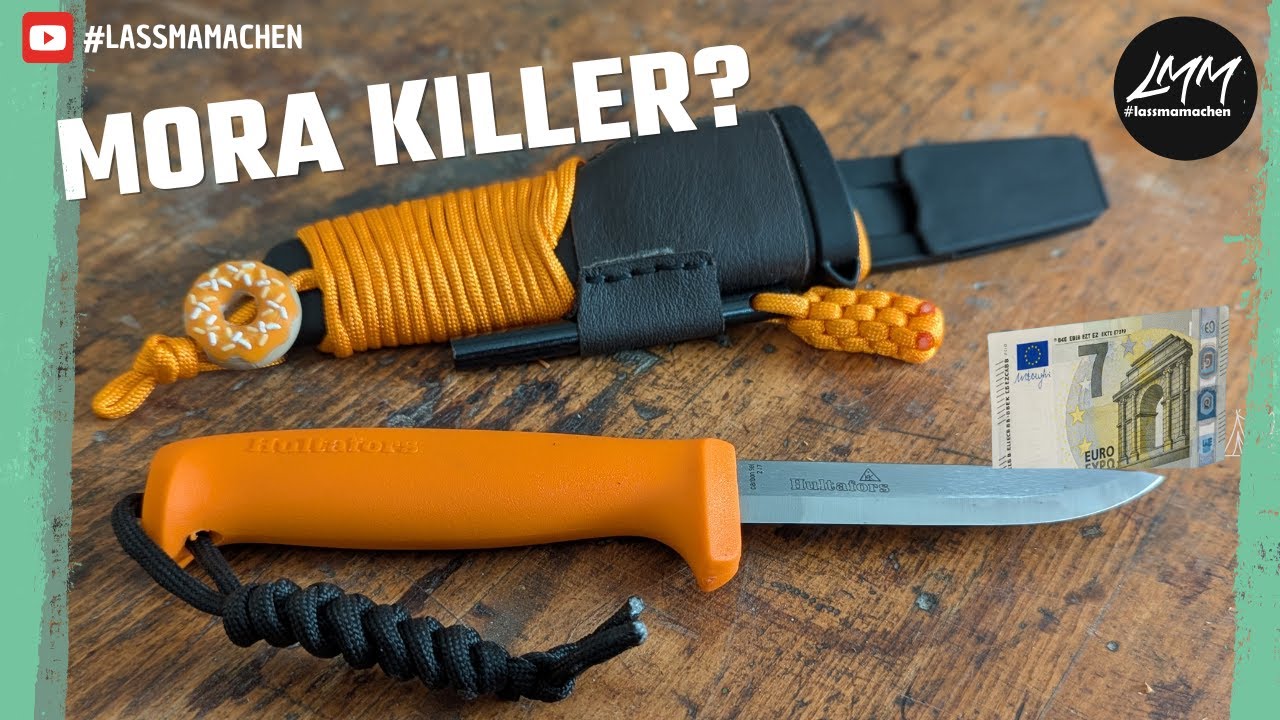 Hultafors Handwerkermesser für 7€ als Bushcraft Messer? Gekauft, getestet und gepimpt! - Mora Killer