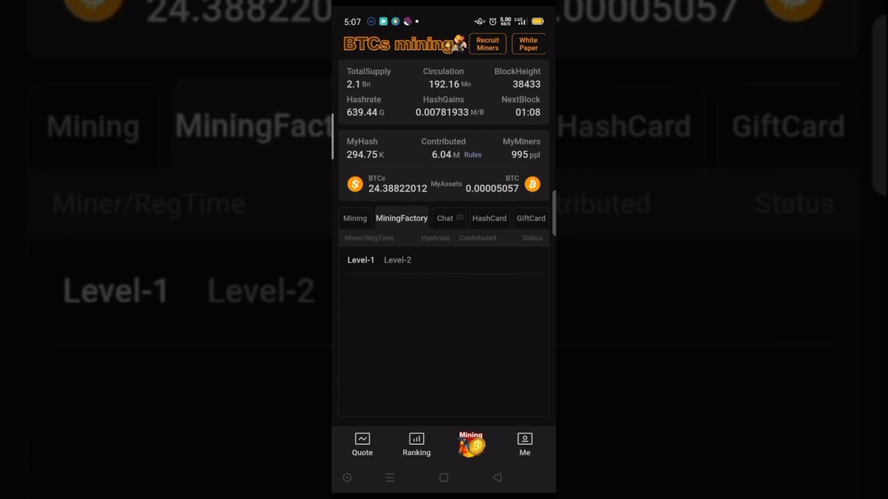 Claim Satoshi Card To Increase Your Mining Hash Rate On BTCs Mining App By 100% How To Earn BTC.