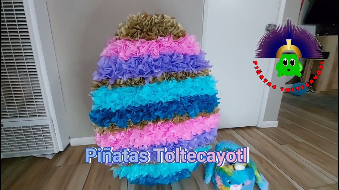 Técnica lápiz para piñatas. Piñata huevo de pascua