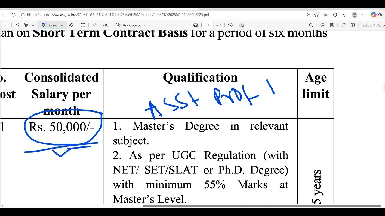ASST PROFESSOR VACANCY 2026
