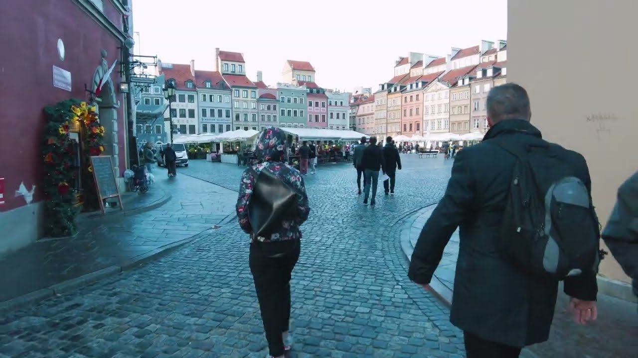 Plac Zamkowy oraz Stare Miasto | Warszawa (Jesień 2022) [4k]
