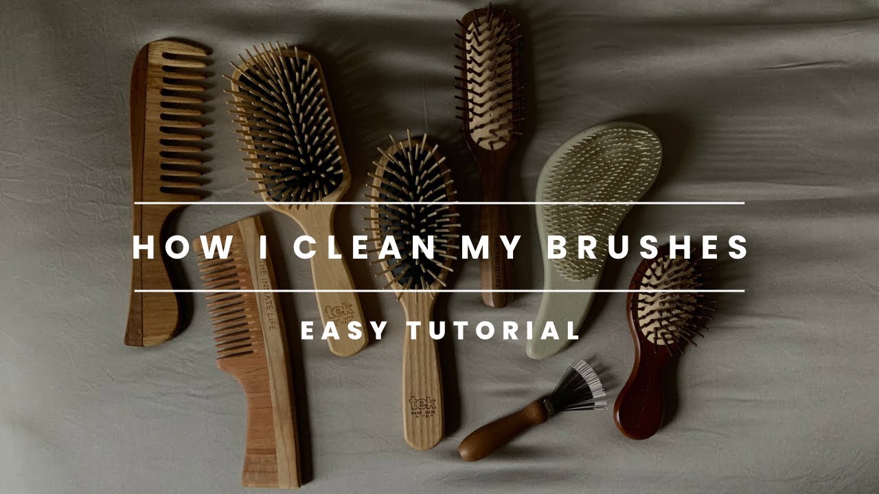 How I clean my wood & detangling brushes/combs | Easy Tutorial