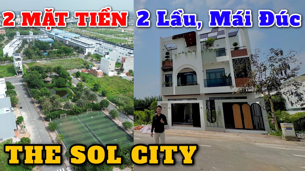 NHÀ 2 MẶT TIỀN VIỆT KIỀU MỸ CŨNG MÊ 😮Nhà đẹp The Sol City gần chợ Hưng Long mái đúc kế bên công viên