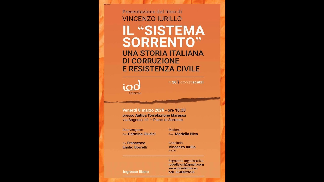 Don Carmine Giudici-Libro-Il sistema Sorrento -Vincenzo Iurillo-piano di Sorrento 06/03/2026