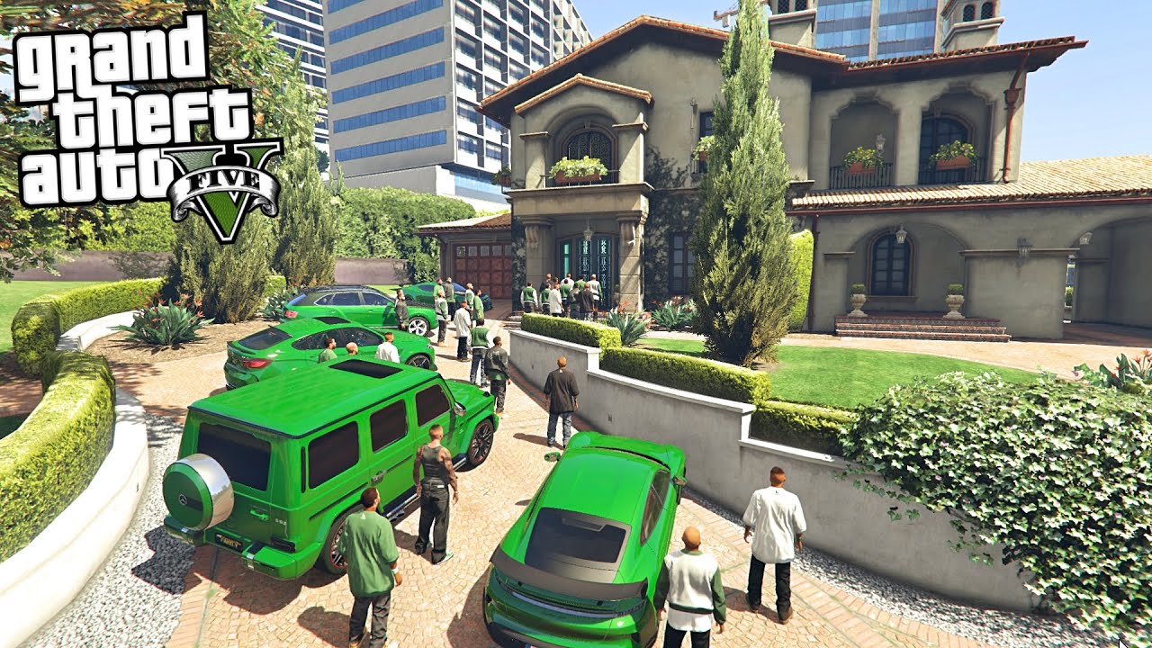FRANKLIN SAVES MICHAEL HOUSE ATTACKED BY FAMILIES IN GTA 5!!!