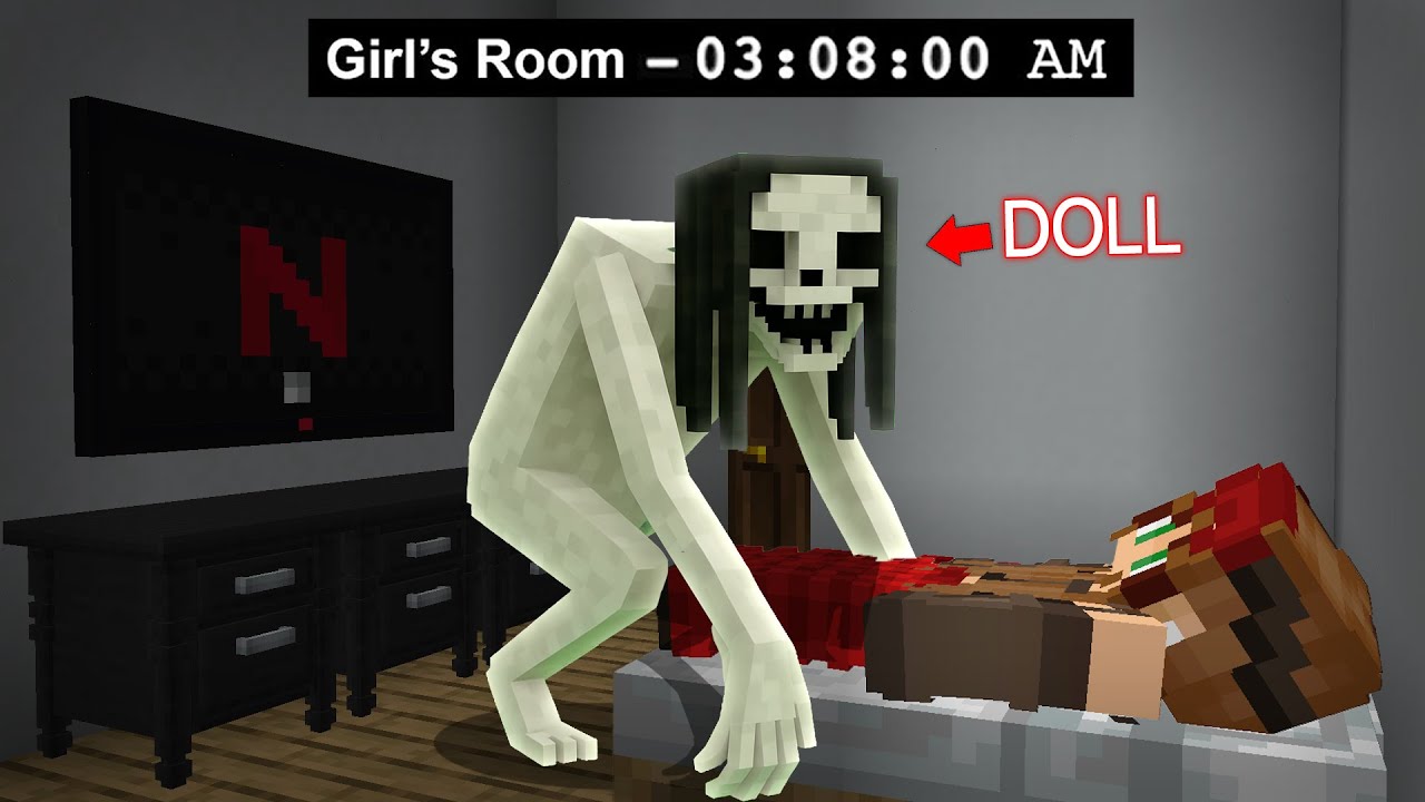 Her Doll Comes to Life at Night in Minecraft..