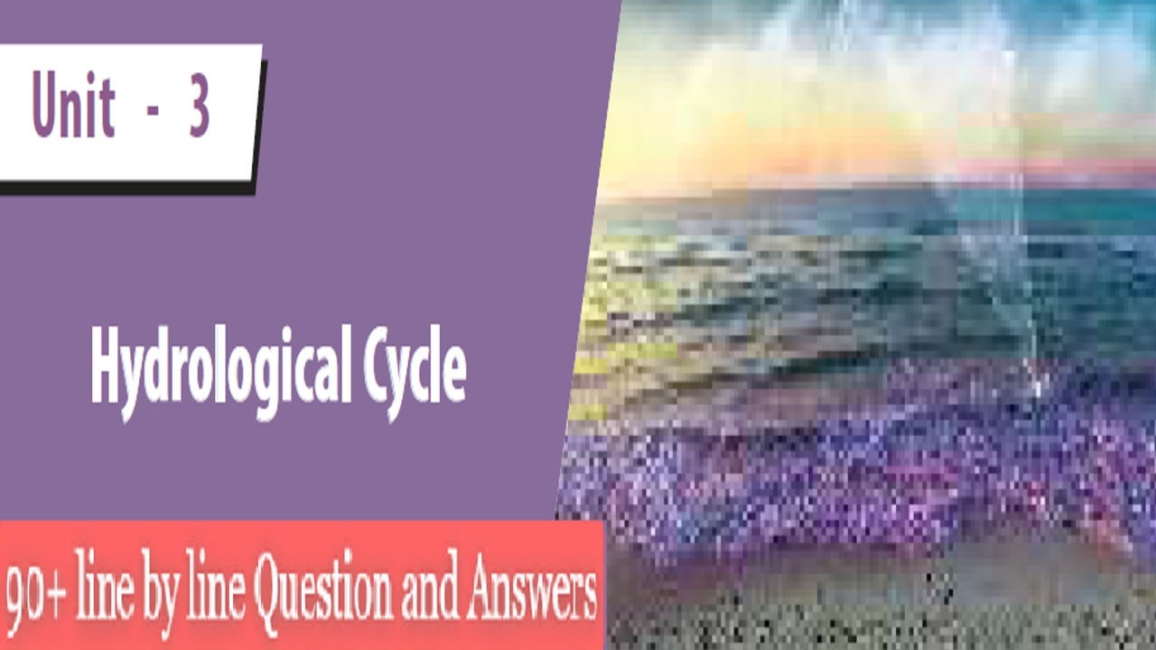 8th standard | Social Science | Lesson 3 Hydrological Cycle | Geography | Q & A Englishmedium