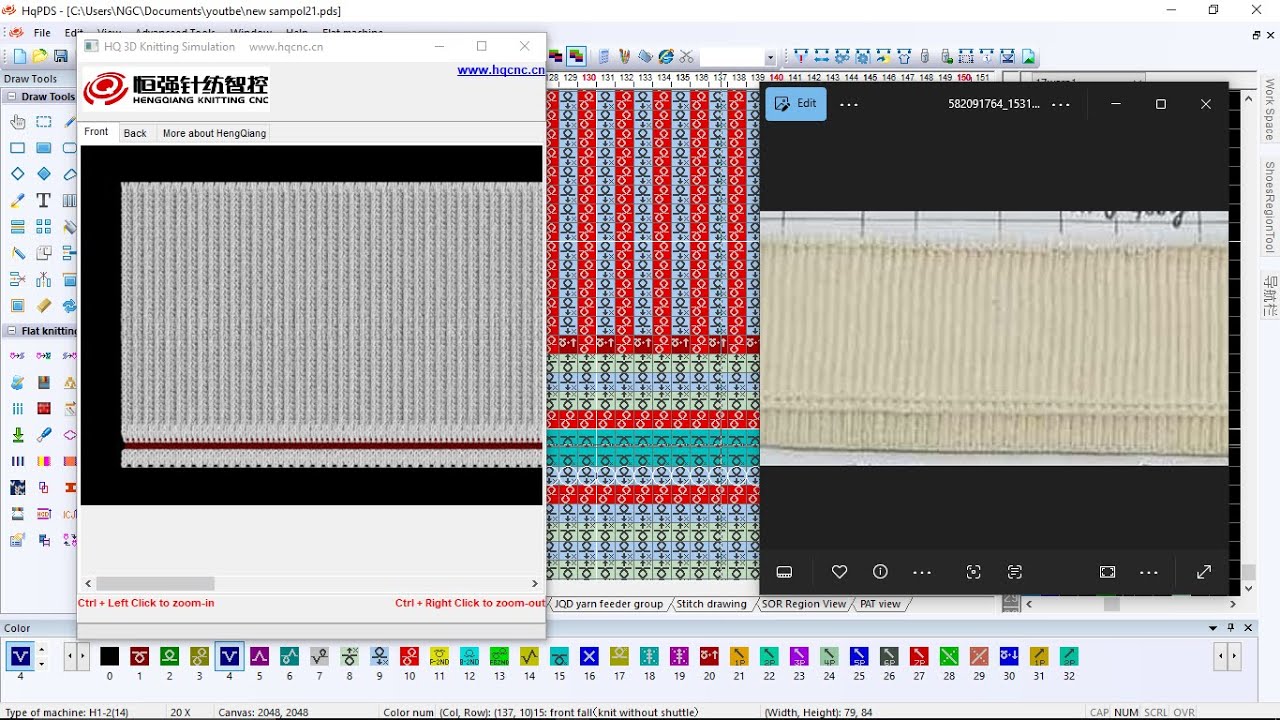 HQPDS PROGRAM transfer pogram knitting flat machine fulljak collar #youtube #video 