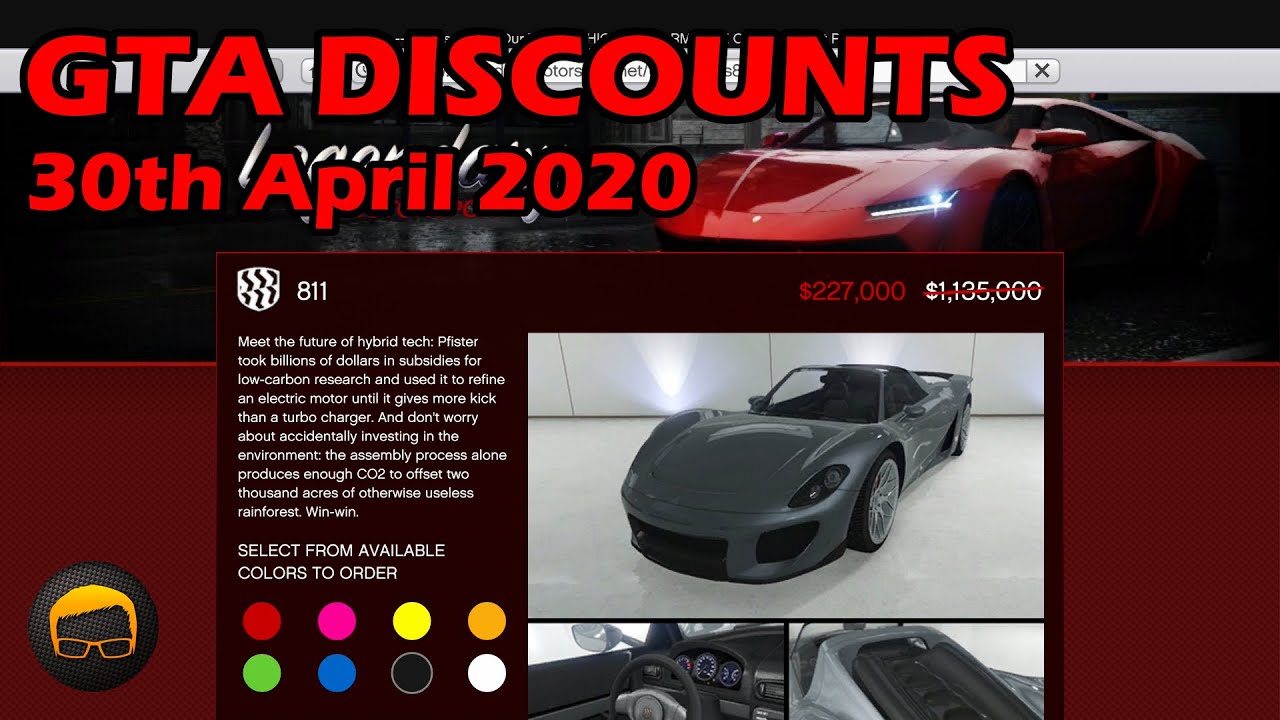 GTA Online Best Vehicle Discounts (30th April 2020) - GTA 5 Weekly Car Sales Guide №36