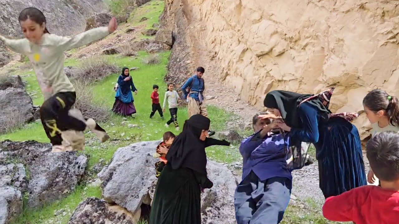 The Atabak family goes to the nomadic area! Crossing dangerous cliffs
