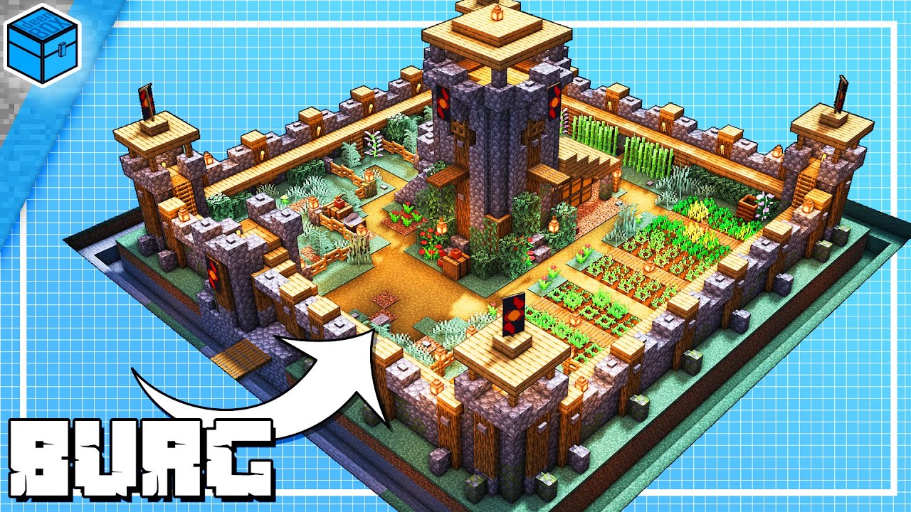 Minecraft Survival Burg bauen 🏰 Überlebens Burg in Minecraft bauen deutsch