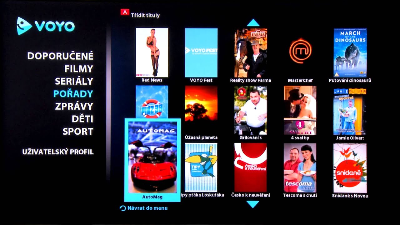 Samsung Smart TV - Videoprůvodce - Aplikace Voyo.cz